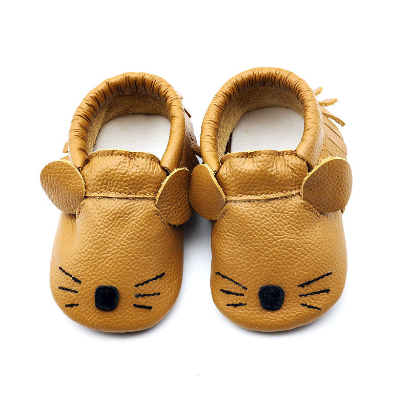 Soft-soled cartoon animal baby shoes with elastic band for toddlers aged 0-24 months