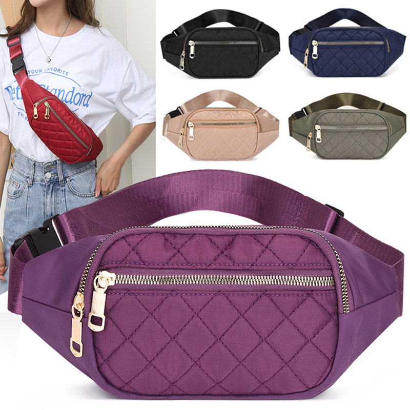 Rhombus fanny packs for women in various colors for sports and outdoor activities