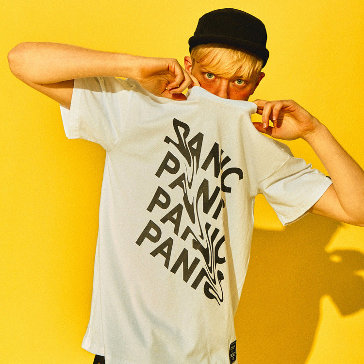 Street Letter Print T-Shirt – Trendy Short Sleeve Urban Style