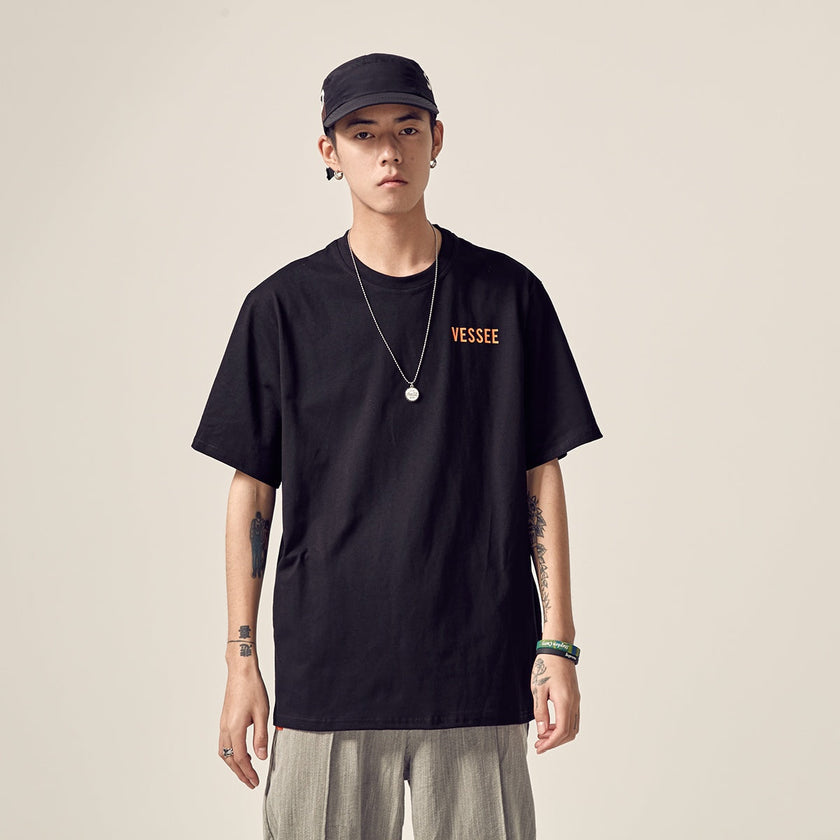 Japanese Hip Hop Streetwear T-Shirt – Bold Graphic Print Style