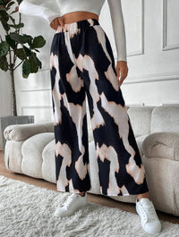 Ladies' Printed Comfortable And Fashionable Casual Wide Leg Pants