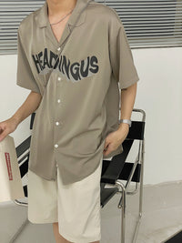 19studio South Korean Hong Kong Style Shirt Ins Men''s Summer