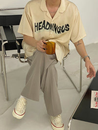 19studio South Korean Hong Kong Style Shirt Ins Men''s Summer