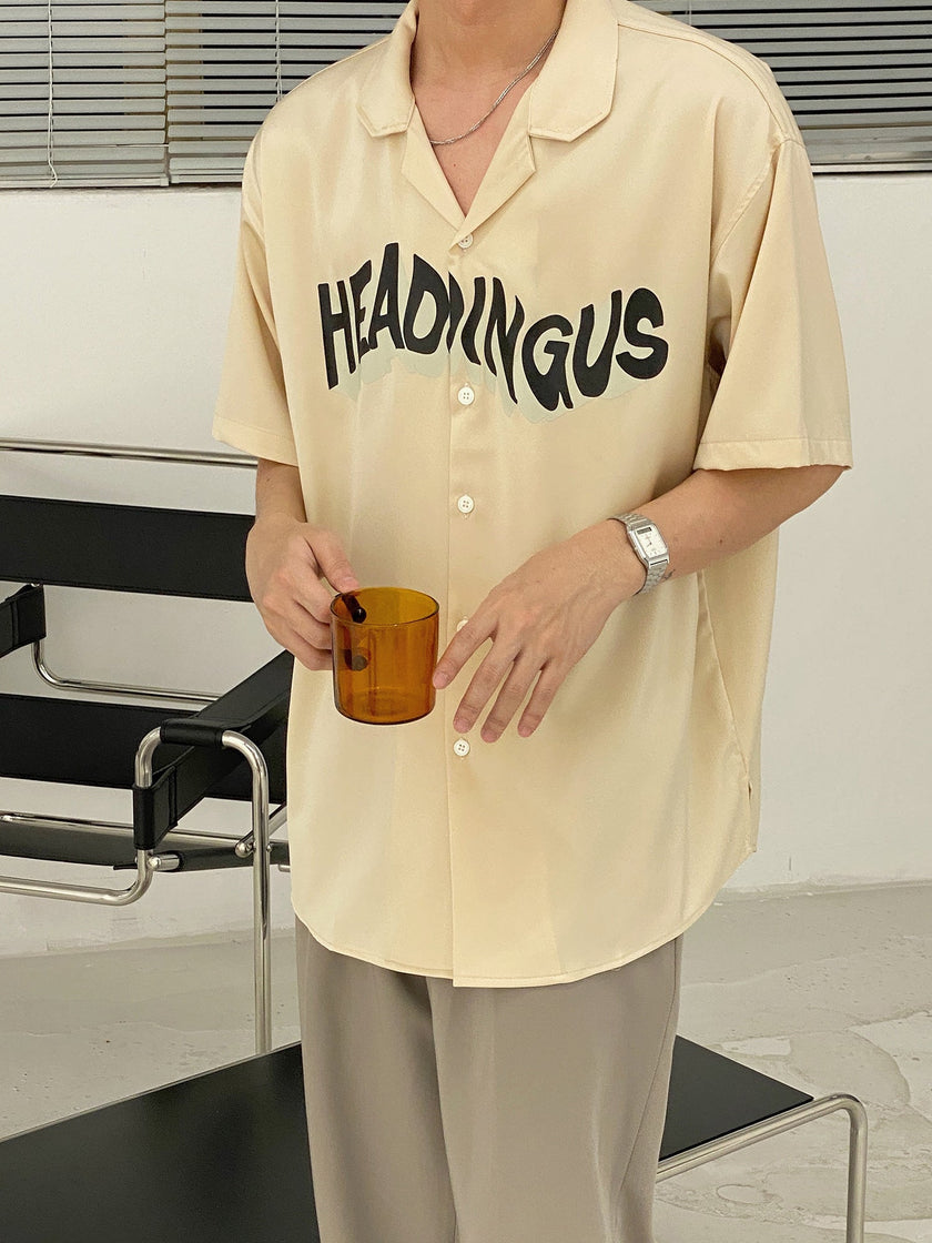 19studio South Korean Hong Kong Style Shirt Ins Men''s Summer